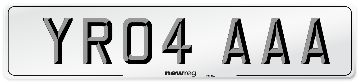 YR04 AAA Number Plate from New Reg